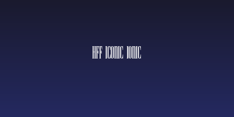 HFF Iconic Ionic Social Header