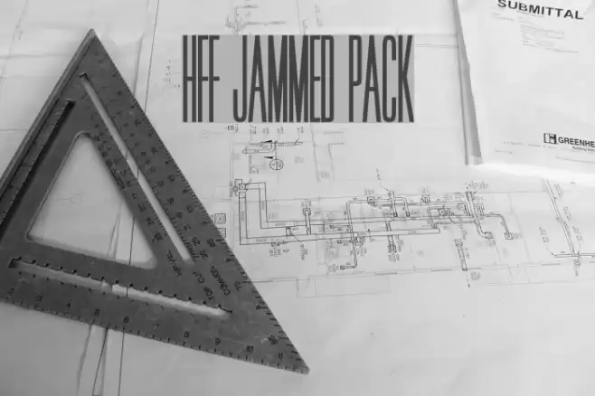 HFF Jammed Pack Font examples