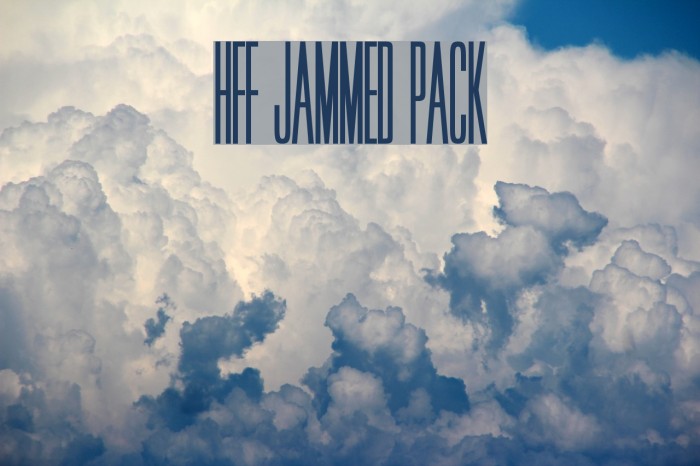 HFF Jammed Pack Font examples