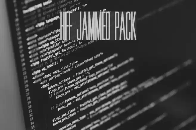 HFF Jammed Pack Font examples