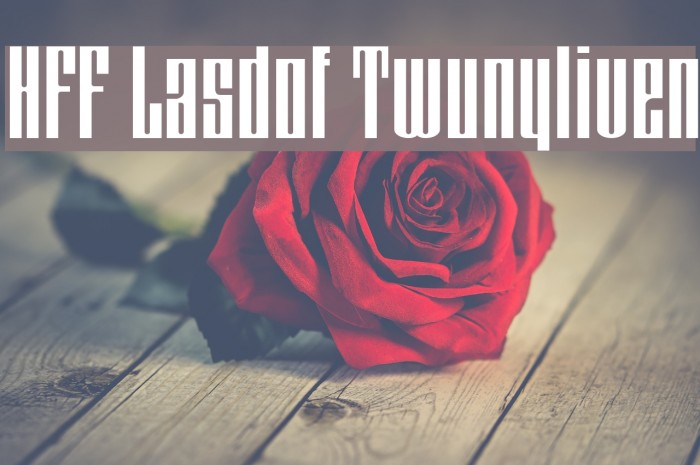 HFF Lasdof Twunyliven Font examples