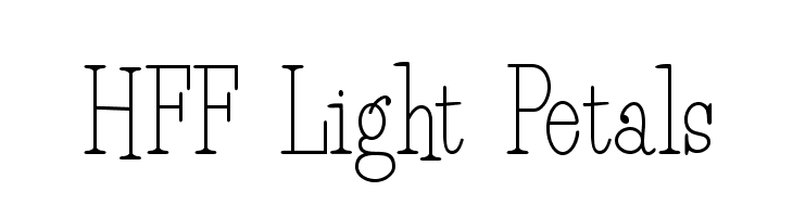HFF Light Petals Font