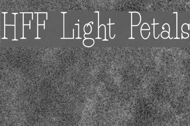 HFF Light Petals フォント examples