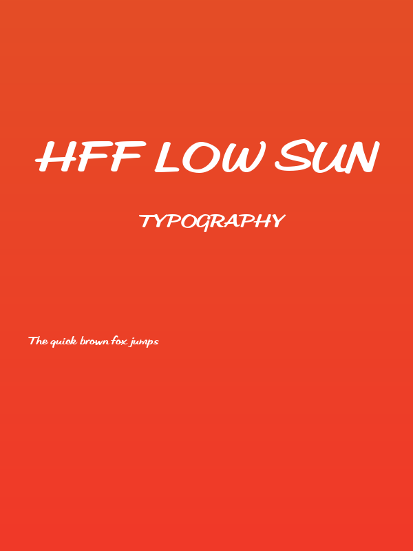 HFF Low Sun Poster