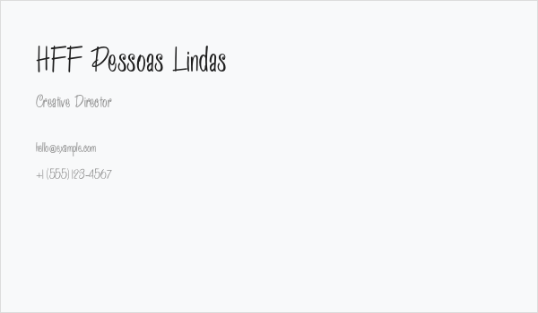 HFF Pessoas Lindas Business Card