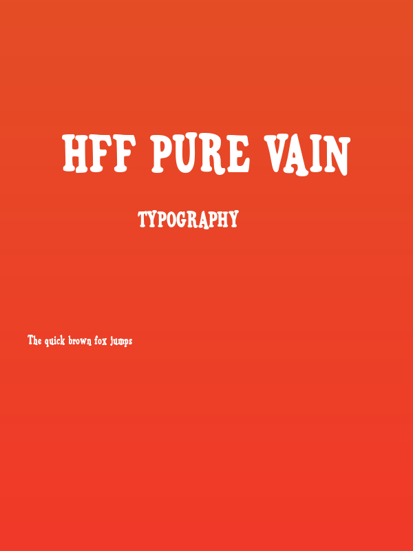 HFF Pure Vain Poster