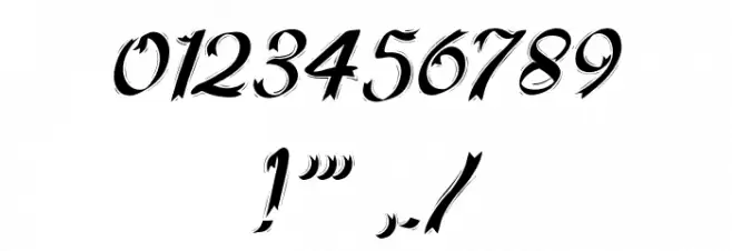 HFF Ribbon Font OTHER CHARS