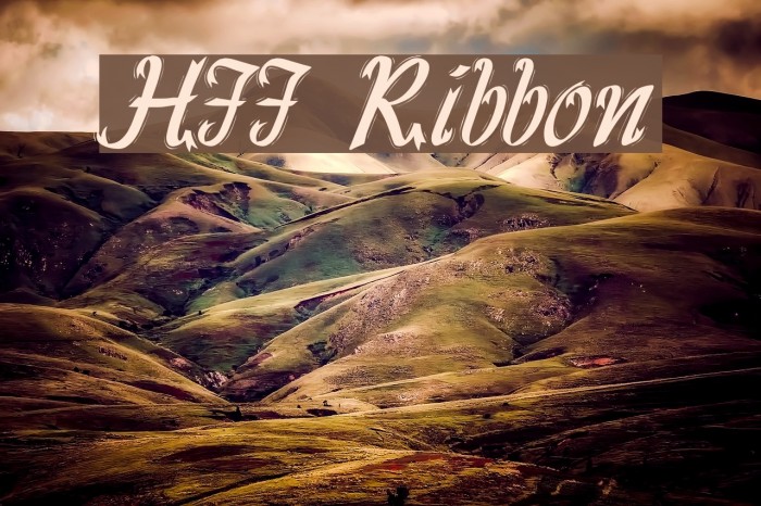HFF Ribbon Font examples