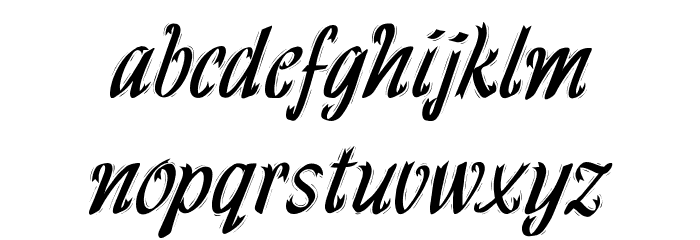 HFF Ribbon Font LOWERCASE