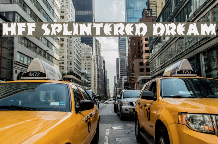 HFF Splintered Dream Schriftart examples
