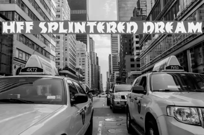 HFF Splintered Dream Font examples