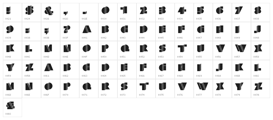 HFF Warped Zone Character Map
