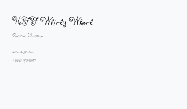 HFF Whirly Whorl Business Card
