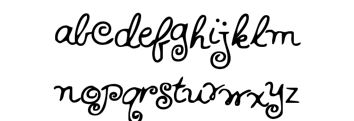 HFF Whirly Whorl Font LOWERCASE