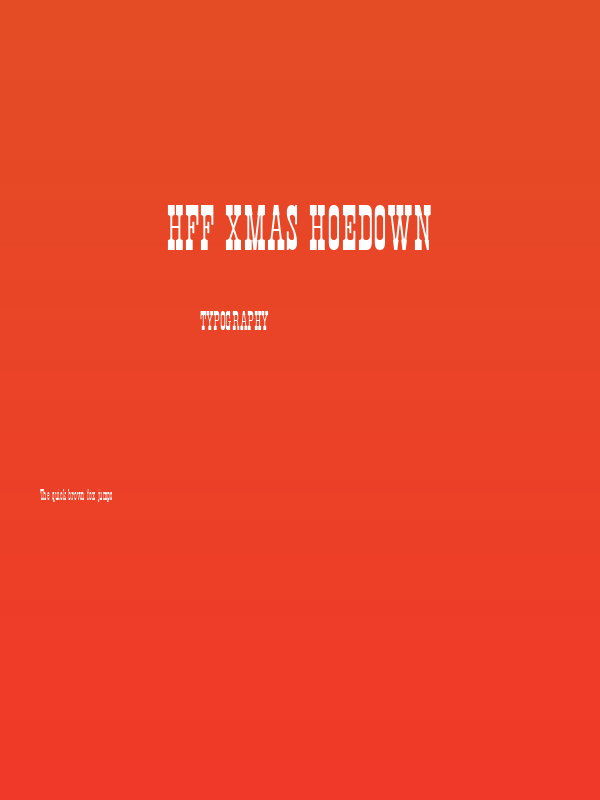 HFF Xmas Hoedown Poster