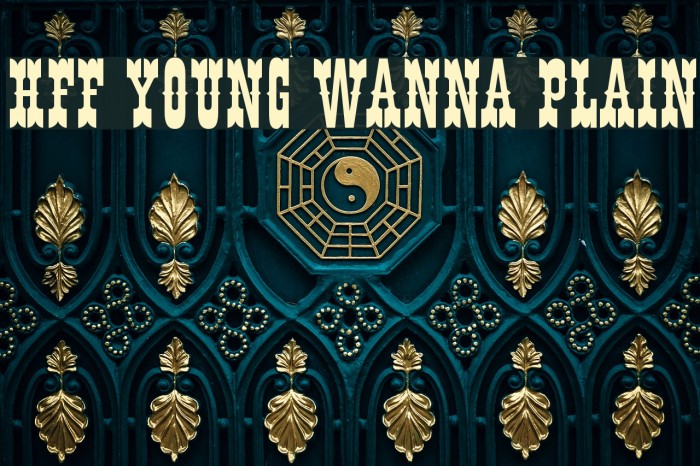 HFF Young Wanna Plain Font examples