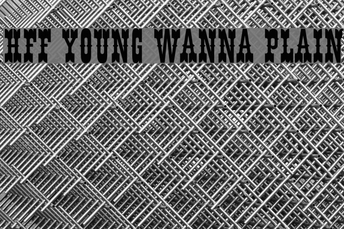 HFF Young Wanna Plain Font examples