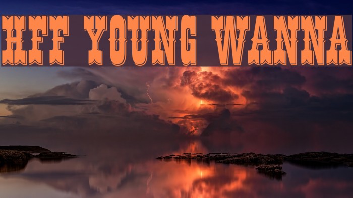 HFF Young Wanna Font examples
