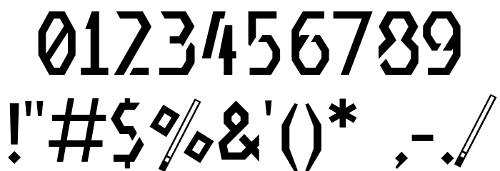 HFForce Font OTHER CHARS