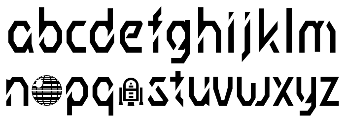 HFForce Font LOWERCASE
