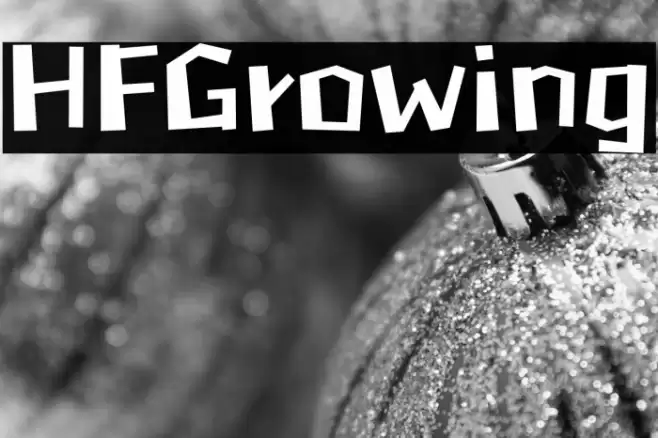 HFGrowing Font examples