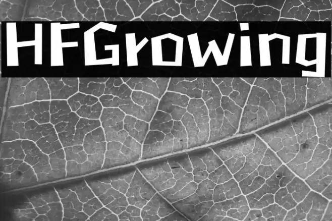 HFGrowing Font examples