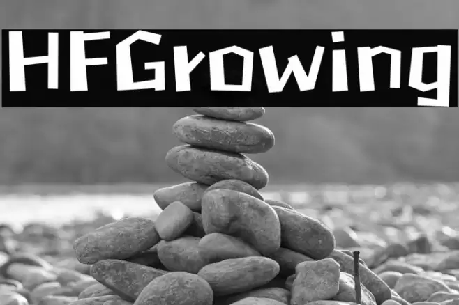 HFGrowing Font examples