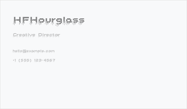 HFHourglass Business Card