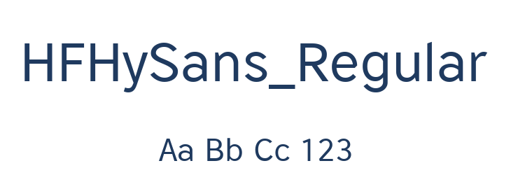 HFHySans_Regular Font Preview