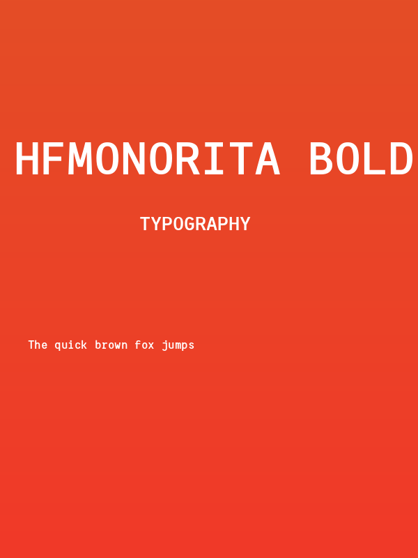 HFMonorita Bold Poster