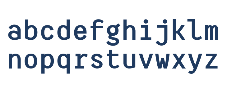 HFMonorita Bold Lowercase
