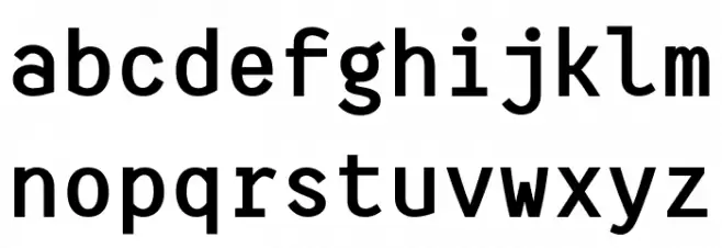 HFMonorita Bold Font LOWERCASE