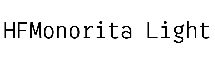 HFMonorita Light  font caratteri gratis