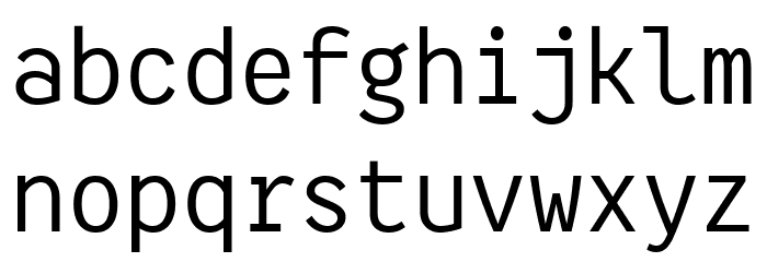 HFMonorita Light Font LOWERCASE
