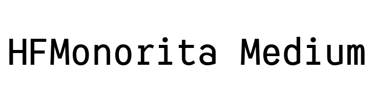 HFMonorita Medium  font caratteri gratis