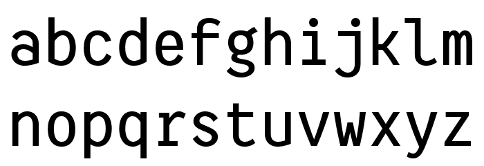 HFMonorita Medium Font LOWERCASE