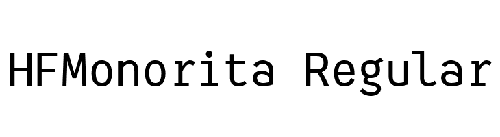 HFMonorita Regular  font caratteri gratis