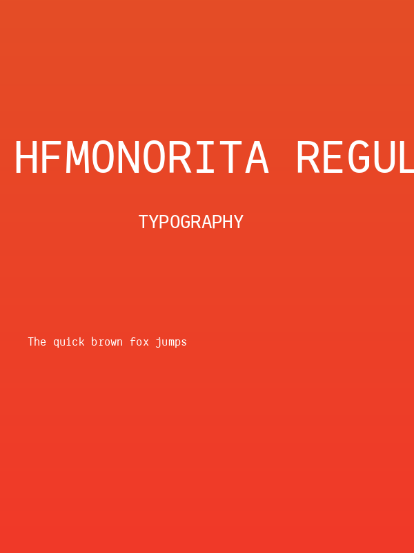 HFMonorita Regular Poster