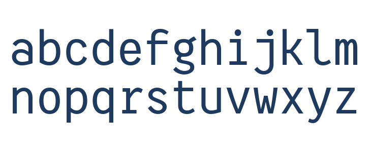 HFMonorita Regular Lowercase