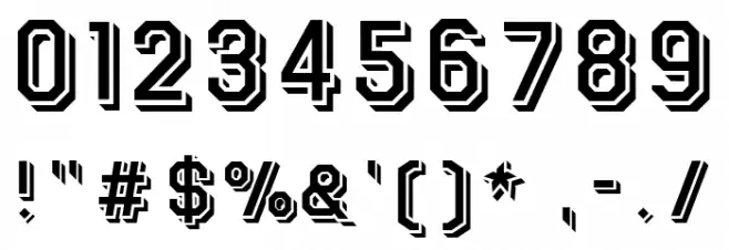 HFUniversity Font Alte caractere