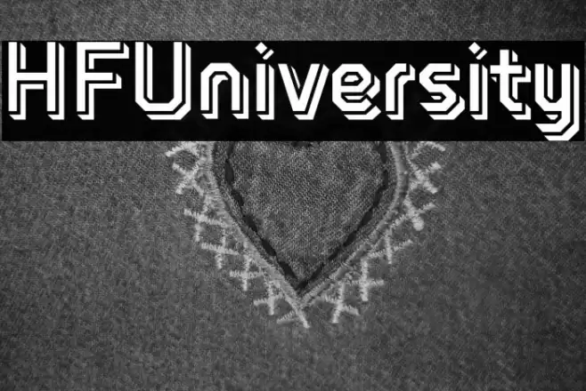 HFUniversity Schriftart examples