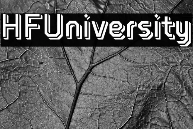 HFUniversity Schriftart examples