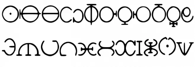 HGODCipher Schriftart Kleinbuchstaben