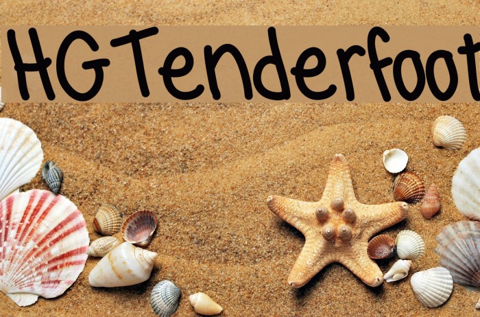 HGTenderfoot Font examples