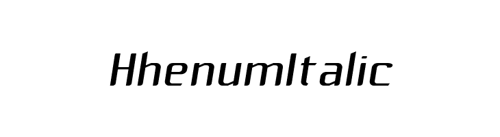Hhenum Italic  免费字体下载