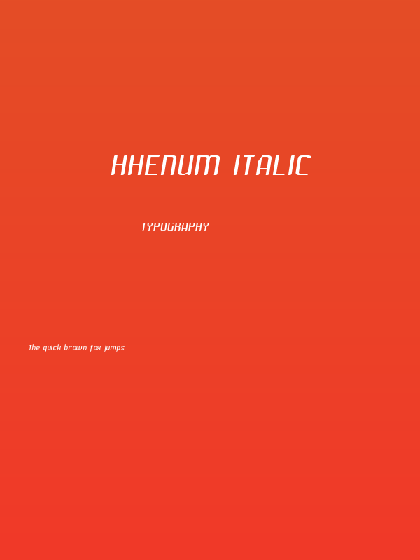 Hhenum Italic Poster