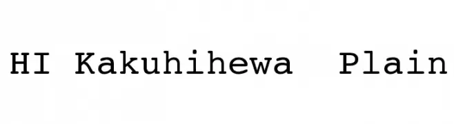 HI Kakuhihewa  Plain  フリーフォントのダウンロード