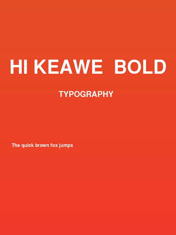 HI Keawe  Bold Poster