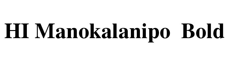 HI Manokalanipo Bold Font
