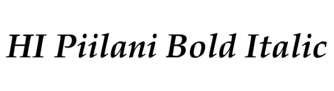 HI Piilani Bold Italic  les polices de caractères gratuit tlcharger